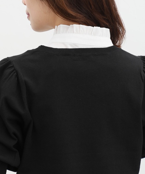 Honeys（ハニーズ）の「付け衿／スタンドフリル（付け襟・レディース・ブラック/ホワイト・FREE）」の16枚目の写真