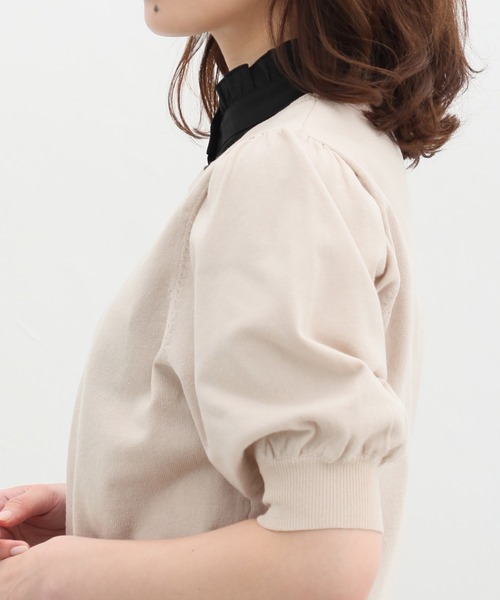 Honeys（ハニーズ）の「付け衿／スタンドフリル（付け襟・レディース・ブラック/ホワイト・FREE）」の18枚目の写真