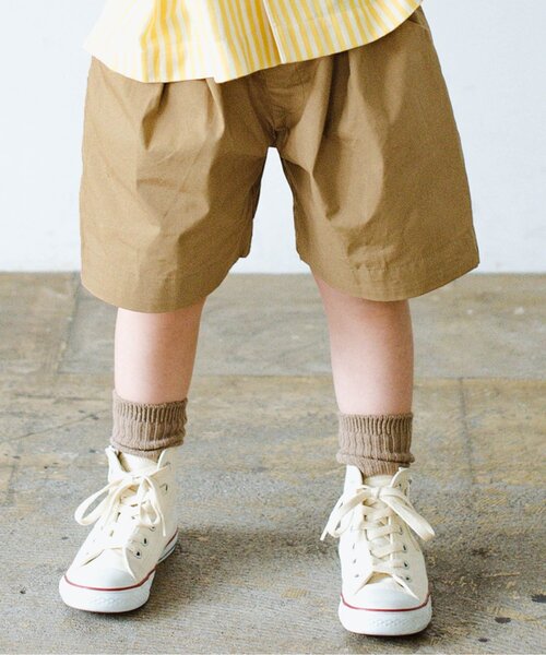 p.premier（ピードットプルミエ）の「【セットアップ可】ボリュームタックハーフパンツ（その他パンツ・キッズ・ベージュ/ブラック/カーキ・80/90/100/110/120/130/140）」の3枚目の写真