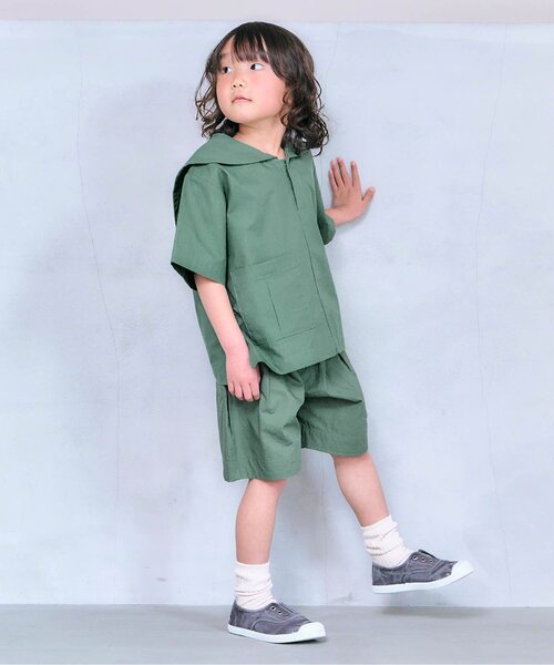 p.premier（ピードットプルミエ）の「【セットアップ可】ボリュームタックハーフパンツ（その他パンツ・キッズ・ベージュ/ブラック/カーキ・80/90/100/110/120/130/140）」の22枚目の写真