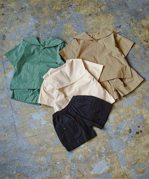 p.premier（ピードットプルミエ）の「【セットアップ可】ボリュームタックハーフパンツ（その他パンツ・キッズ・ベージュ/ブラック/カーキ・80/90/100/110/120/130/140）」の17枚目の写真