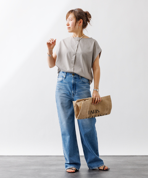 Rouge vif(ルージュヴィフ)の「ショルダータックカットブラウス(Tシャツ/カットソー・レディース・グレー/オフホワイト/ベージュ・フリー)」の15枚目の写真