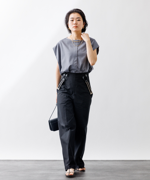 Rouge vif(ルージュヴィフ)の「ショルダータックカットブラウス(Tシャツ/カットソー・レディース・グレー/オフホワイト/ベージュ・フリー)」の18枚目の写真