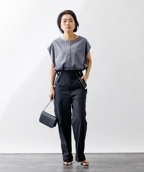 Rouge vif(ルージュヴィフ)の「ショルダータックカットブラウス(Tシャツ/カットソー・レディース・グレー/オフホワイト/ベージュ・フリー)」の19枚目の写真