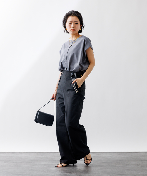 Rouge vif(ルージュヴィフ)の「ショルダータックカットブラウス(Tシャツ/カットソー・レディース・グレー/オフホワイト/ベージュ・フリー)」の20枚目の写真