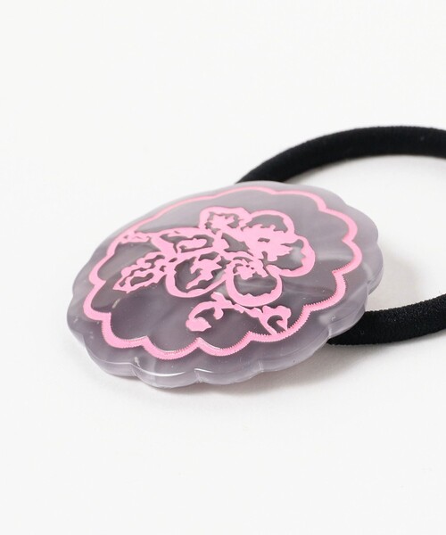 Ray BEAMS（レイビームス）の「Ray BEAMS / ドローイング フラワー ヘアゴム（ヘアゴム・レディース・サックスブルー/ピンク・ONE SIZE）」の4枚目の写真