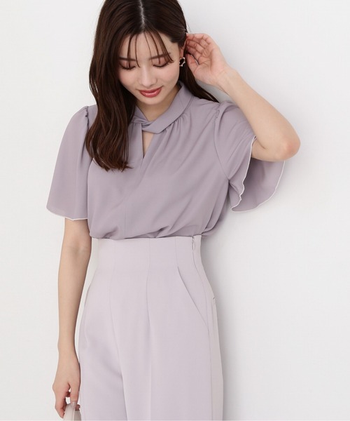 PROPORTION BODY DRESSING(プロポーションボディドレッシング)の「キーネックフレアスリーブブラウス / 1214110413(シャツ/ブラウス・レディース・ベージュ/ネイビー/ホワイト系その他・SMALL/MEDIUM)」の16枚目の写真