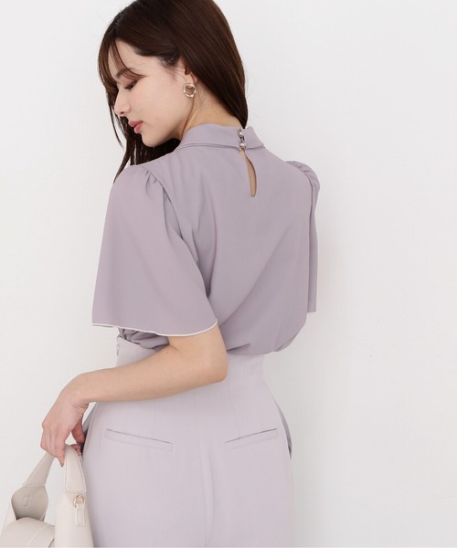 PROPORTION BODY DRESSING(プロポーションボディドレッシング)の「キーネックフレアスリーブブラウス / 1214110413(シャツ/ブラウス・レディース・ベージュ/ネイビー/ホワイト系その他・SMALL/MEDIUM)」の17枚目の写真