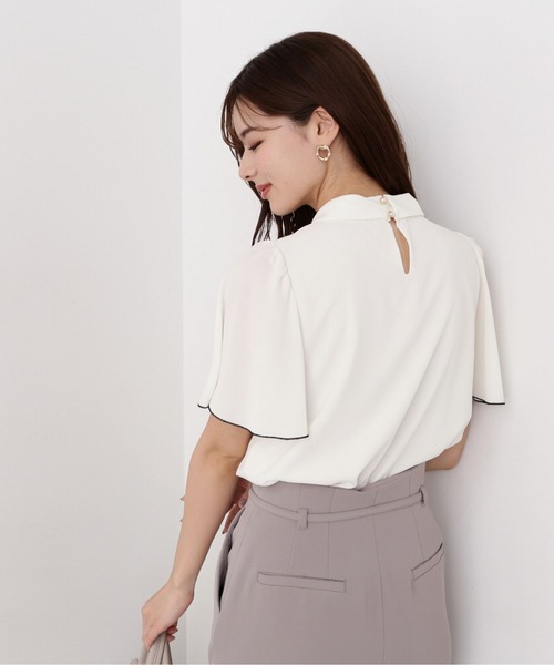 PROPORTION BODY DRESSING(プロポーションボディドレッシング)の「キーネックフレアスリーブブラウス / 1214110413(シャツ/ブラウス・レディース・ベージュ/ネイビー/ホワイト系その他・SMALL/MEDIUM)」の5枚目の写真