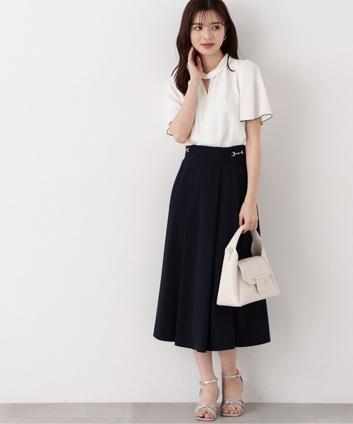 PROPORTION BODY DRESSING(プロポーションボディドレッシング)の「キーネックフレアスリーブブラウス / 1214110413(シャツ/ブラウス・レディース・ベージュ/ネイビー/ホワイト系その他・SMALL/MEDIUM)」の10枚目の写真