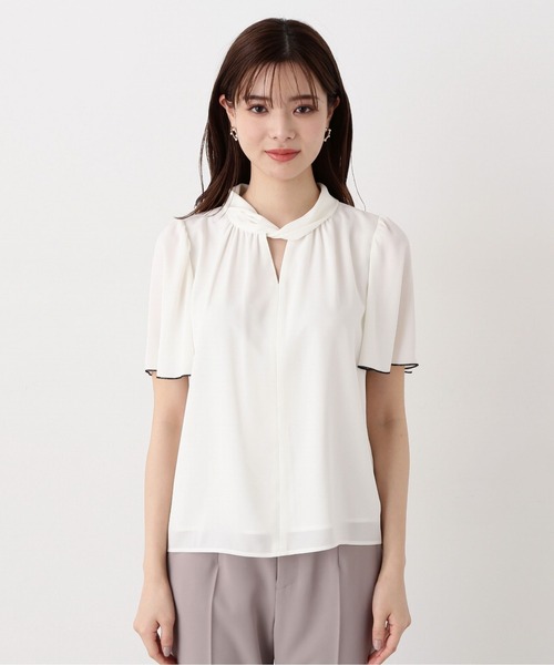 PROPORTION BODY DRESSING(プロポーションボディドレッシング)の「キーネックフレアスリーブブラウス / 1214110413(シャツ/ブラウス・レディース・ベージュ/ネイビー/ホワイト系その他・SMALL/MEDIUM)」の11枚目の写真