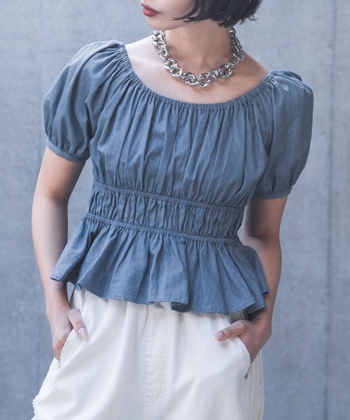 PAGEBOY（ページボーイ）の「アソートレースアップブラウス（シャツ