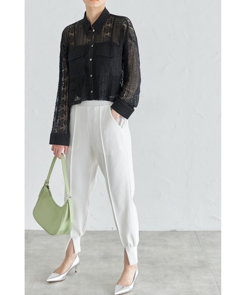 &. NOSTALGIA（アンドドットノスタルジア）の「イージージョガーパンツ（その他パンツ・レディース・ブラック/ホワイト/ベージュ・M/S）」の7枚目の写真