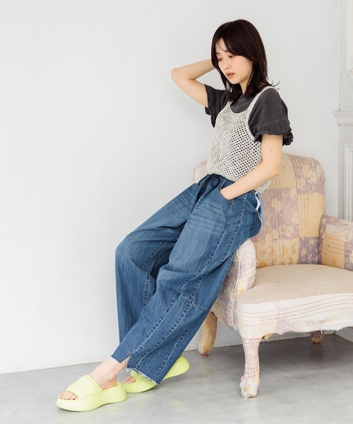 niko and...（ニコアンド）の「オリジナルニコモコスライドサンダル（サンダル・レディース・イエロー/アイボリー/ブラック・LARGE/MEDIUM）」の17枚目の写真