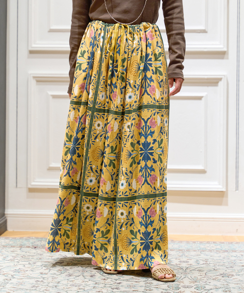 IENA LA BOUCLE（イエナラブークル）の「IENA LA BOUCLE ダマスクプリントイージースカート（スカート・レディース・イエロー・36/38）」の10枚目の写真