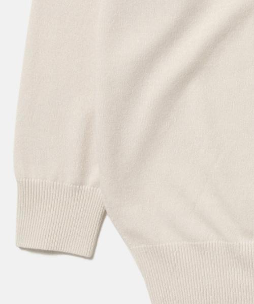 Demi-Luxe BEAMS（デミルクス ビームス）の「【BAILA1月号掲載】Demi-Luxe BEAMS / ハイネック ドロップショルダー ニット（ニット/セーター・レディース・オフホワイト/グレー・ONE SIZE）」の6枚目の写真