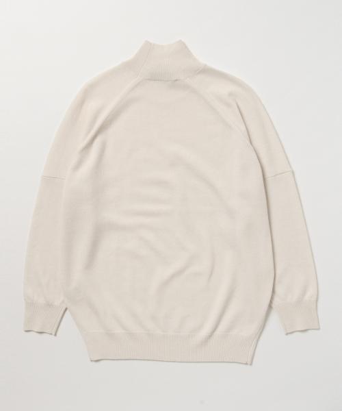 Demi-Luxe BEAMS（デミルクス ビームス）の「【BAILA1月号掲載】Demi-Luxe BEAMS / ハイネック ドロップショルダー ニット（ニット/セーター・レディース・オフホワイト/グレー・ONE SIZE）」の8枚目の写真