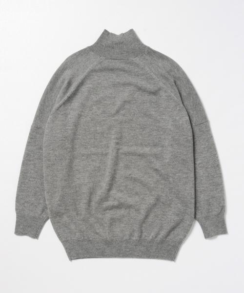 Demi-Luxe BEAMS（デミルクス ビームス）の「【BAILA1月号掲載】Demi-Luxe BEAMS / ハイネック ドロップショルダー ニット（ニット/セーター・レディース・オフホワイト/グレー・ONE SIZE）」の12枚目の写真