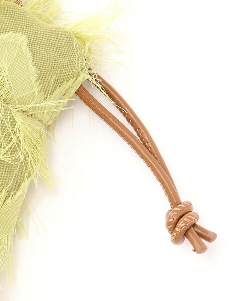 FREE'S MART（フリーズマート）の「◆マテリアル巾着バッグ（ハンドバッグ・レディース・ブラック/ライトグリーン・ﾌﾘ-）」の14枚目の写真