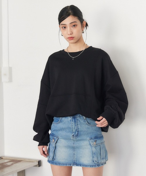 ENVYM（アンビー）の「カーゴポケットデニムスカート（スカート・レディース・ブルー・SMALL/MEDIUM）」の9枚目の写真