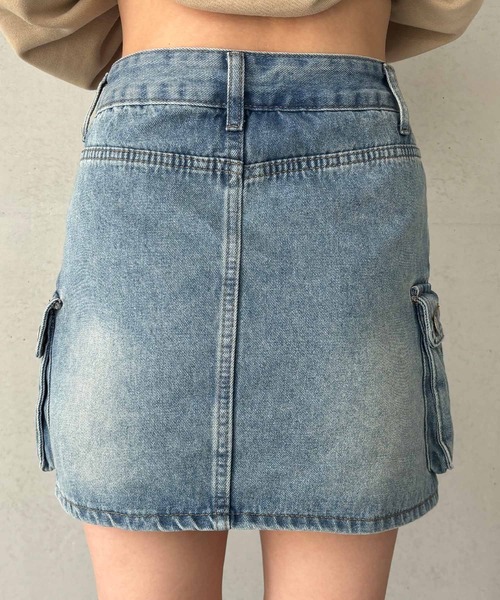 ENVYM（アンビー）の「カーゴポケットデニムスカート（スカート・レディース・ブルー・SMALL/MEDIUM）」の21枚目の写真