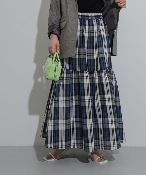 SENSE OF PLACE by URBAN RESEARCH（センスオブプレイスバイアーバンリサーチ）の「チェックティアードスカート（スカート・レディース・イエロー系その他/ピンク系その他/ホワイト系その他・ONE）」の18枚目の写真