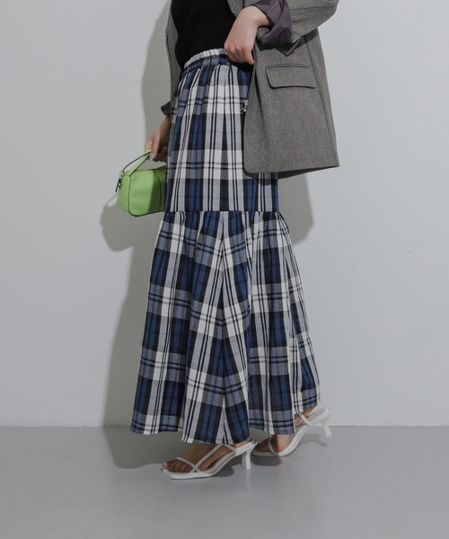 SENSE OF PLACE by URBAN RESEARCH（センスオブプレイスバイアーバンリサーチ）の「チェックティアードスカート（スカート・レディース・イエロー系その他/ピンク系その他/ホワイト系その他・ONE）」の19枚目の写真