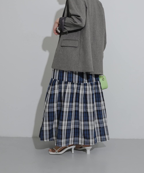 SENSE OF PLACE by URBAN RESEARCH（センスオブプレイスバイアーバンリサーチ）の「チェックティアードスカート（スカート・レディース・イエロー系その他/ピンク系その他/ホワイト系その他・ONE）」の20枚目の写真