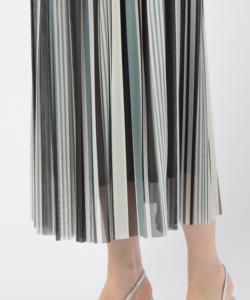 COMME CA ISM（コムサイズム）の「マルチカラーストライプ チュールプリーツスカート（スカート・レディース・ブラック系/ブルー系その他・MEDIUM/LARGE）」の21枚目の写真