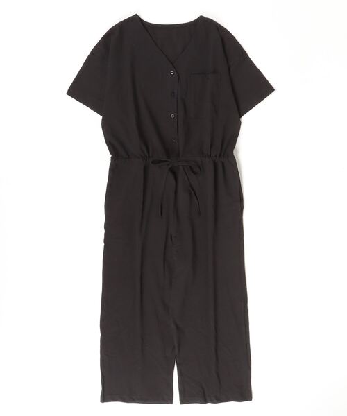 最終価格！ATON / テクノウール オールインワン セール】atONE Vネックオールインワンパンツ（サロペット