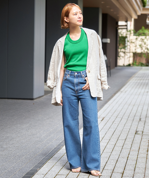 Spick & Span(スピックアンドスパン)の「18G リブニットタンク(タンクトップ・レディース・ブラック/ホワイト/キャメル/グリーン・FREE)」の8枚目の写真