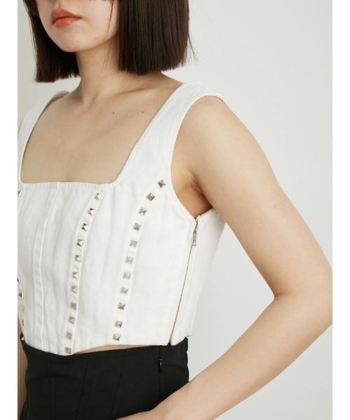 d.i.a キャミソール ビスチェ 新品】 d.i.a 幾何学柄 クロップド