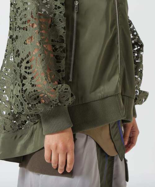 Risley（リズレー）の「Risley(リズレー)　レースコンビ2WAY MA-1（ブルゾン・レディース・ブラック/カーキ・F）」の17枚目の写真