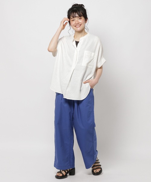 niko and...（ニコアンド）の「リフレッシュリネンレーヨンスキッパー（シャツ/ブラウス・レディース・ブラック/アイボリー/オフホワイト/ピンク・MEDIUM/LARGE）」の15枚目の写真