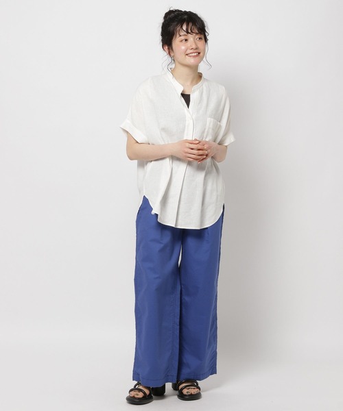 niko and...（ニコアンド）の「リフレッシュリネンレーヨンスキッパー（シャツ/ブラウス・レディース・ブラック/アイボリー/オフホワイト/ピンク・MEDIUM/LARGE）」の16枚目の写真