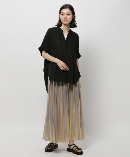 niko and...（ニコアンド）の「リフレッシュリネンレーヨンスキッパー（シャツ/ブラウス・レディース・ブラック/アイボリー/オフホワイト/ピンク・MEDIUM/LARGE）」の18枚目の写真