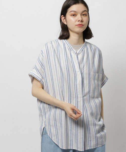 niko and...（ニコアンド）の「リフレッシュリネンレーヨンスキッパー（シャツ/ブラウス・レディース・ブラック/アイボリー/オフホワイト/ピンク・MEDIUM/LARGE）」の22枚目の写真