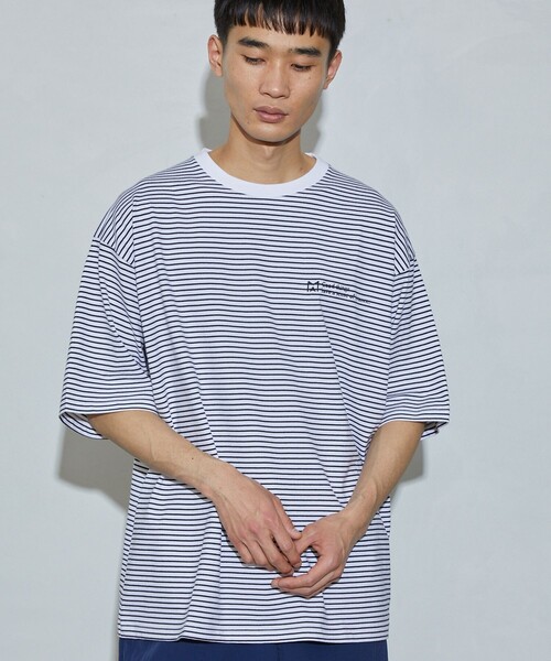 Firsthand(ファーストハンド)の「MA Firsthand/マ ファーストハンド BASIC LOGO ピンボーダーTEE / 半袖Tシャツ(Tシャツ/カットソー・メンズ・ブラック/グリーン/ホワイト・L/M)」の5枚目の写真