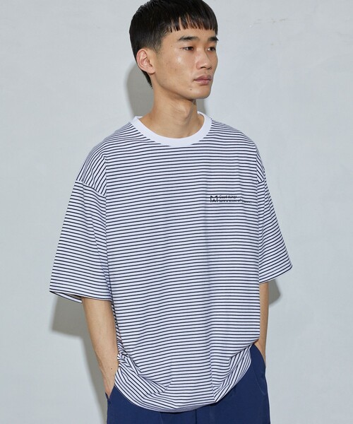 Firsthand(ファーストハンド)の「MA Firsthand/マ ファーストハンド BASIC LOGO ピンボーダーTEE / 半袖Tシャツ(Tシャツ/カットソー・メンズ・ブラック/グリーン/ホワイト・L/M)」の6枚目の写真