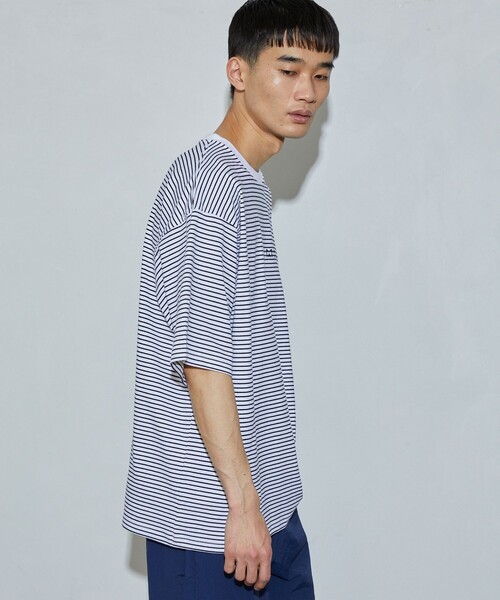 Firsthand(ファーストハンド)の「MA Firsthand/マ ファーストハンド BASIC LOGO ピンボーダーTEE / 半袖Tシャツ(Tシャツ/カットソー・メンズ・ブラック/グリーン/ホワイト・L/M)」の7枚目の写真