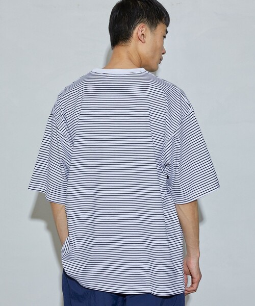 Firsthand(ファーストハンド)の「MA Firsthand/マ ファーストハンド BASIC LOGO ピンボーダーTEE / 半袖Tシャツ(Tシャツ/カットソー・メンズ・ブラック/グリーン/ホワイト・L/M)」の8枚目の写真