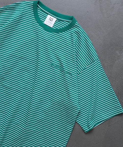 Firsthand(ファーストハンド)の「MA Firsthand/マ ファーストハンド BASIC LOGO ピンボーダーTEE / 半袖Tシャツ(Tシャツ/カットソー・メンズ・ブラック/グリーン/ホワイト・L/M)」の3枚目の写真