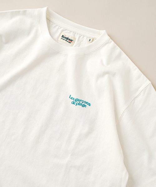 417 EDIFICE（フォーワンセブンエディフィス）の「LE BONJOUR SURF 417別注 OVERLAP tee（Tシャツ/カットソー・メンズ・ブラック/ホワイト/ベージュ・MEDIUM/LARGE）」の4枚目の写真