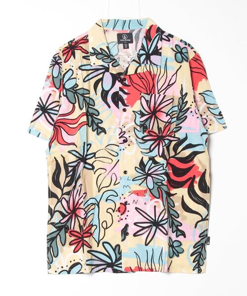 VOLCOM（ボルコム）の「VOLCOM/ボルコム 半袖シャツ 総柄 フラワー ボタニカル 陰陽マーク A0422400（シャツ/ブラウス・メンズ・ブラック/マルチ・M/L）」の21枚目の写真