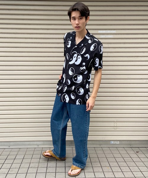 VOLCOM（ボルコム）の「VOLCOM/ボルコム 半袖シャツ 総柄 フラワー ボタニカル 陰陽マーク A0422400（シャツ/ブラウス・メンズ・ブラック/マルチ・M/L）」の10枚目の写真