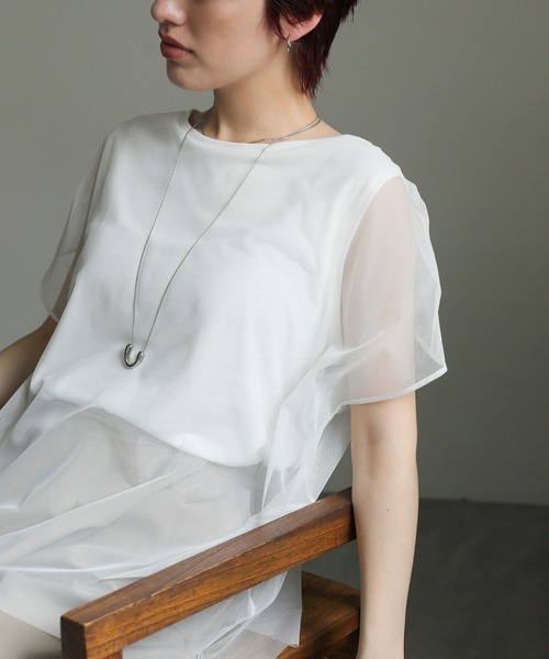 select MOCA（セレクトモカ）の「U字ループタイネックレス（ネックレス・レディース・ゴールド/シルバー・FREE）」の3枚目の写真