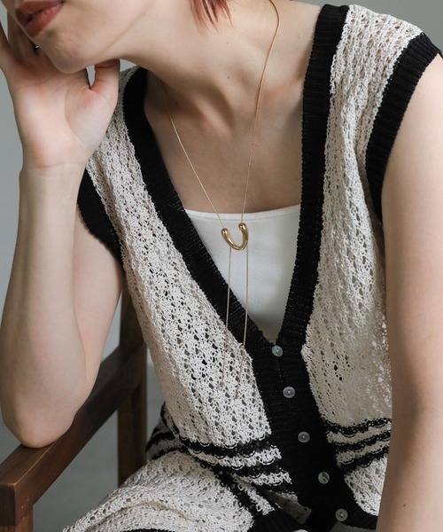 select MOCA（セレクトモカ）の「U字ループタイネックレス（ネックレス・レディース・ゴールド/シルバー・FREE）」の15枚目の写真