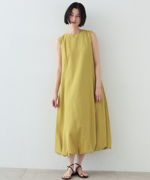 GALLEST(ギャレスト)の「◆裾バルーンサッカーワンピース(ワンピース・レディース・イエロー/ホワイト系/ブラック・34/38)」の19枚目の写真