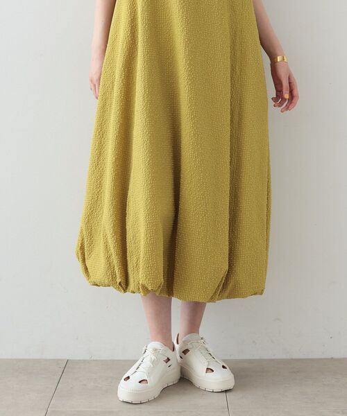 GALLEST(ギャレスト)の「◆裾バルーンサッカーワンピース(ワンピース・レディース・イエロー/ホワイト系/ブラック・34/38)」の5枚目の写真