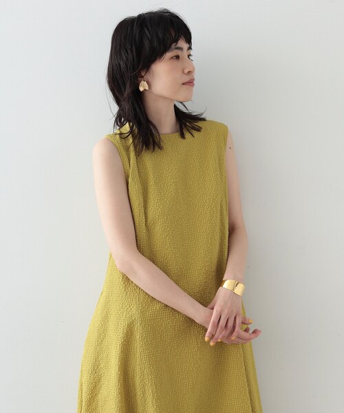 GALLEST(ギャレスト)の「◆裾バルーンサッカーワンピース(ワンピース・レディース・イエロー/ホワイト系/ブラック・34/38)」の6枚目の写真